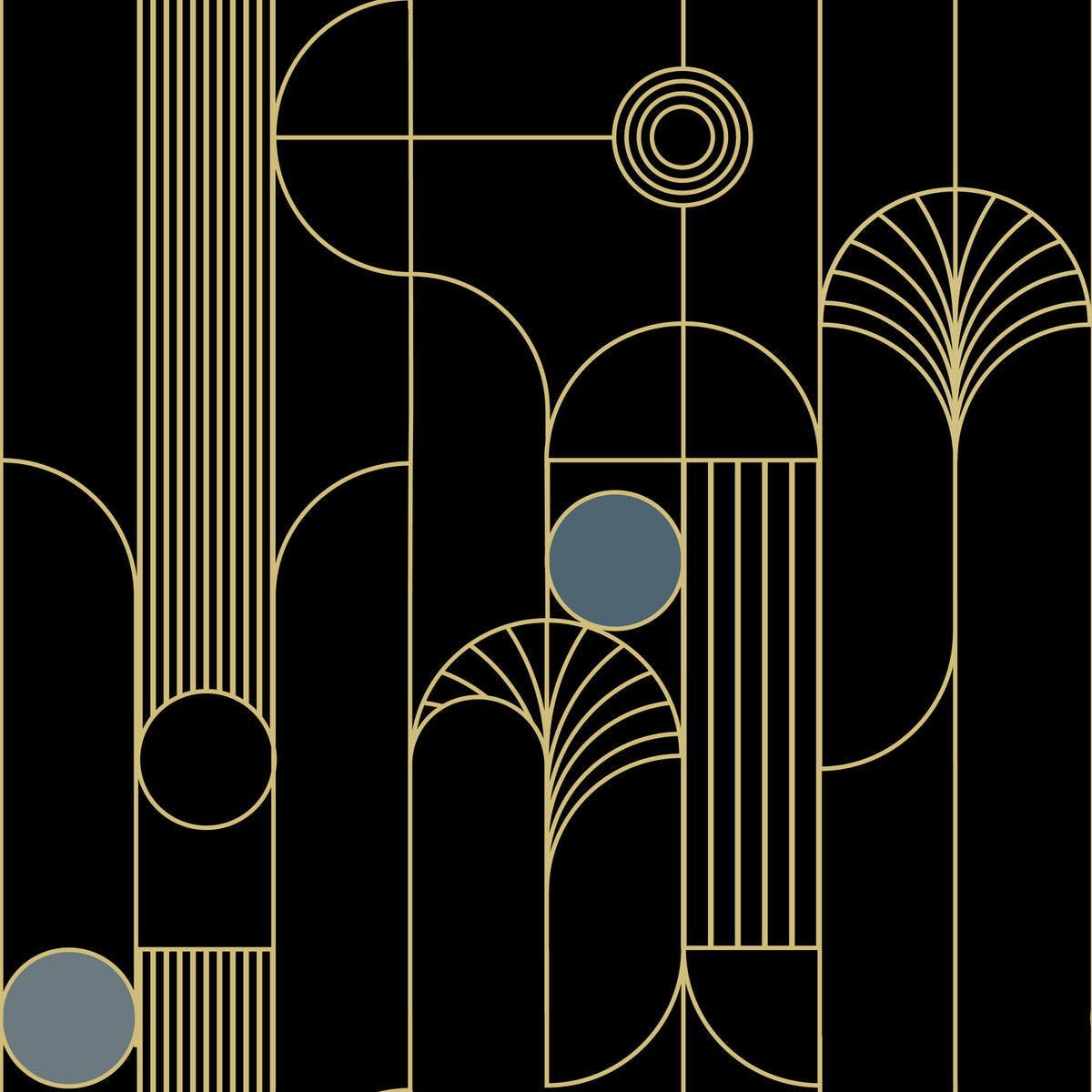 Golden Arcadia Harmony Deco Wallpaper⁠ in your room