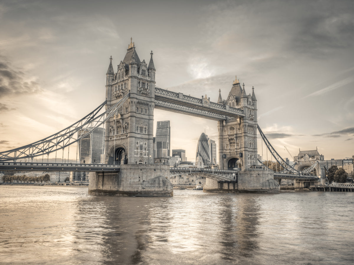 London's Tower Bridge Wall Mural in your room — zoomed