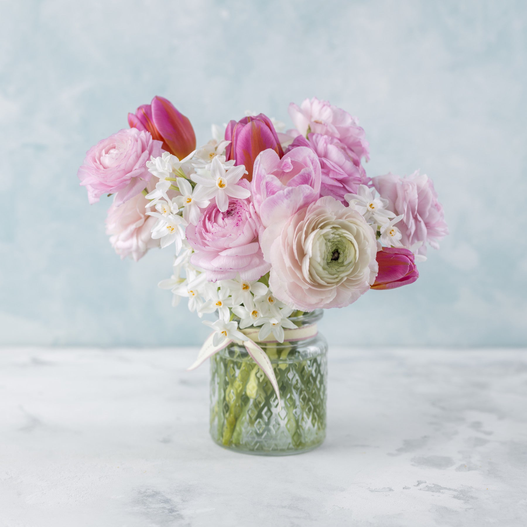 Pink Floral Bloom Wall Mural