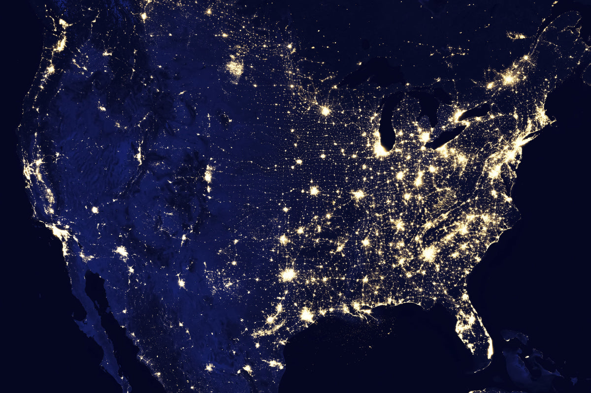 City Lights USA Wall Mural