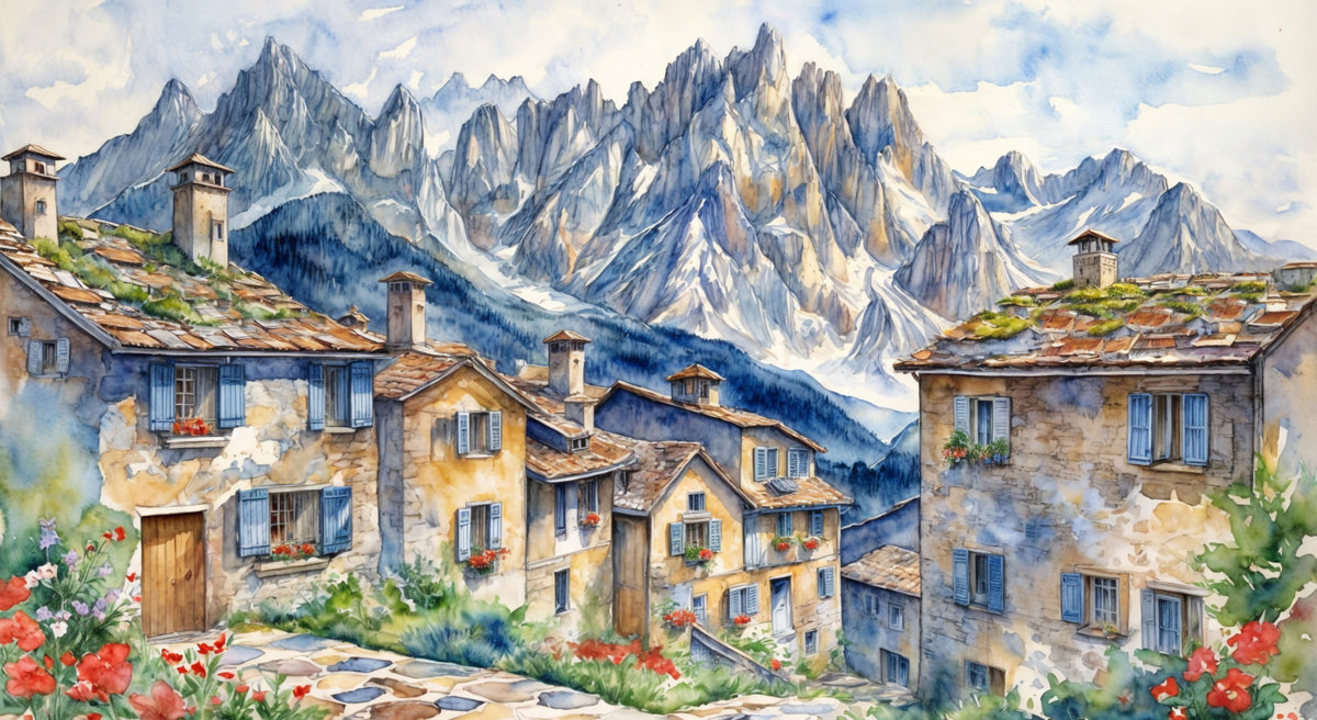 Alpine Village Dream Wall Mural in your room — zoomed