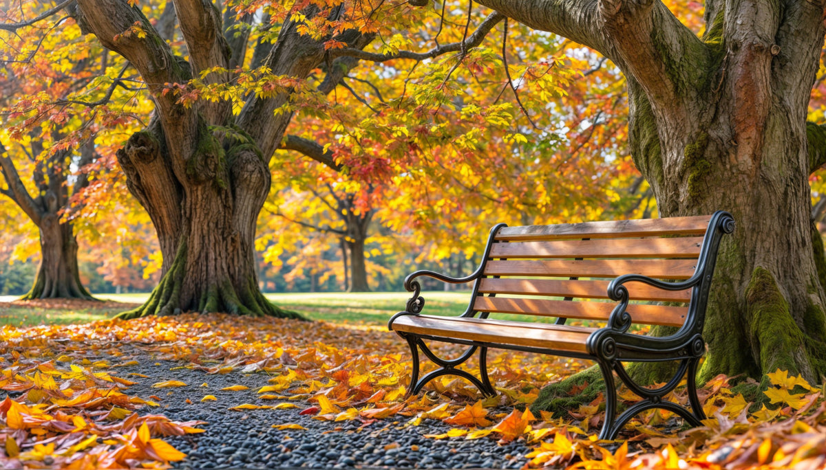 Autumn Serenity Wall Mural in your room — zoomed