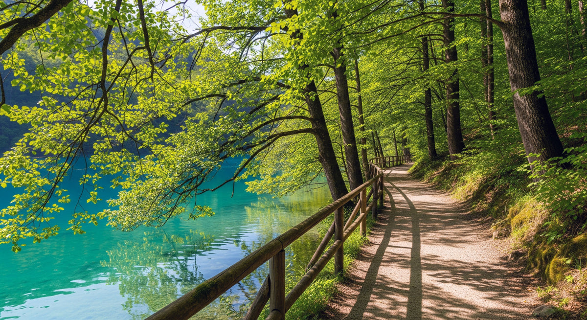 Lakeside Serenity Wall Mural in your room — zoomed