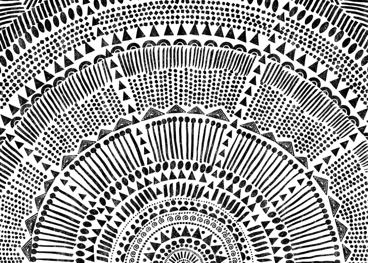 Tribal Half Sun Wall Mural in your room