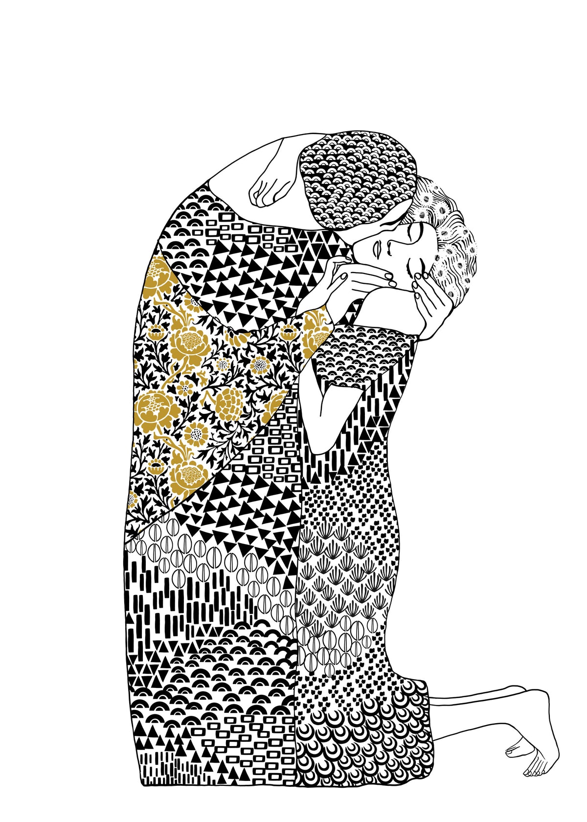 The Kiss Wall Mural in your room