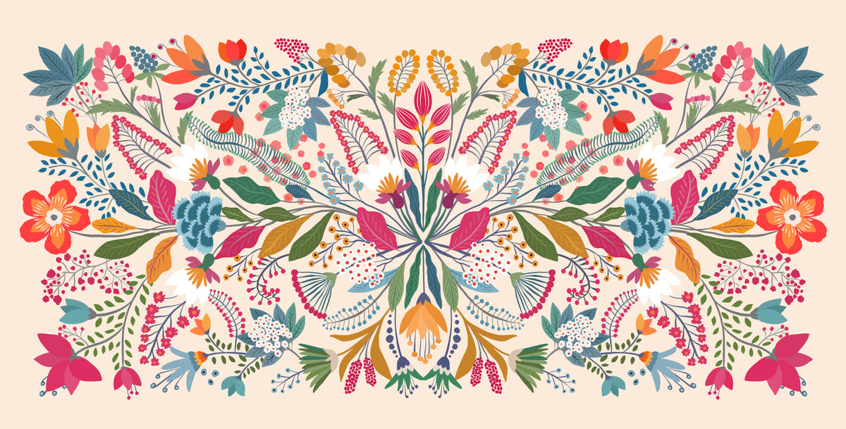 Frida's Garden Wall Mural in your room — zoomed
