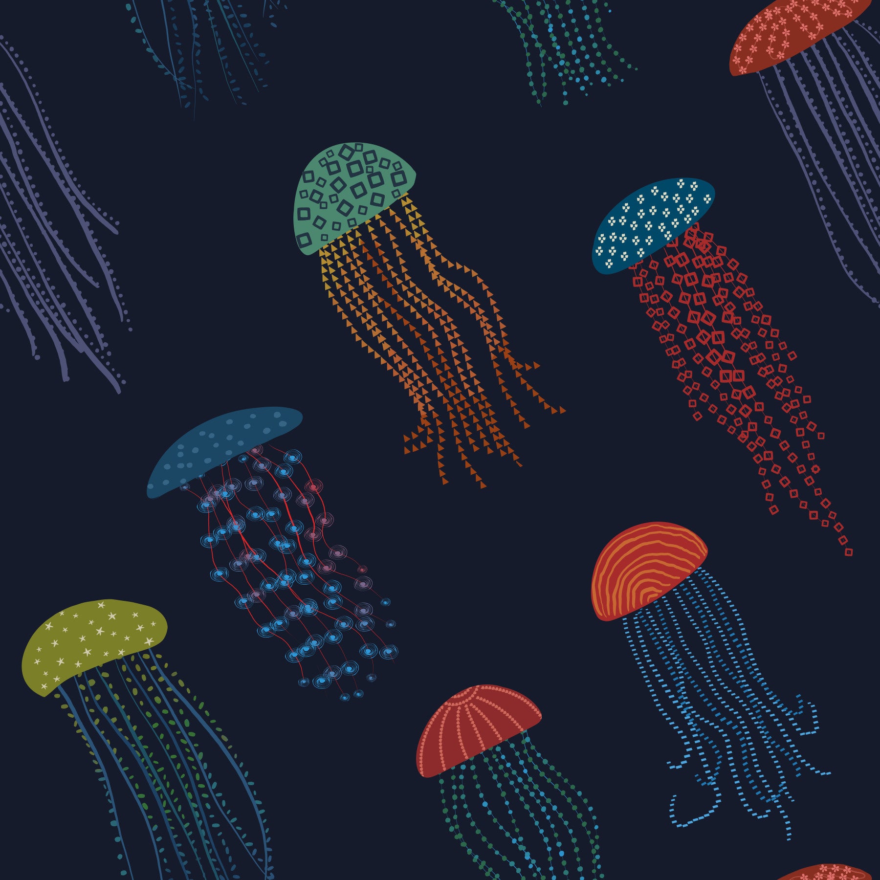 Jellyfish Parade Wallpaper⁠