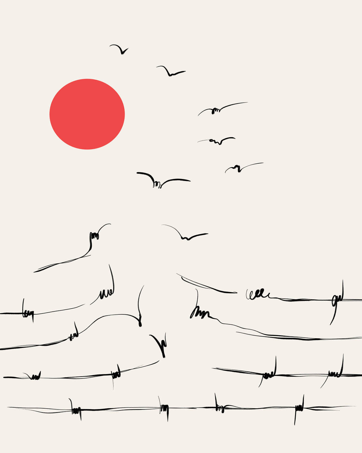 Break Free Wall Mural in your room — zoomed