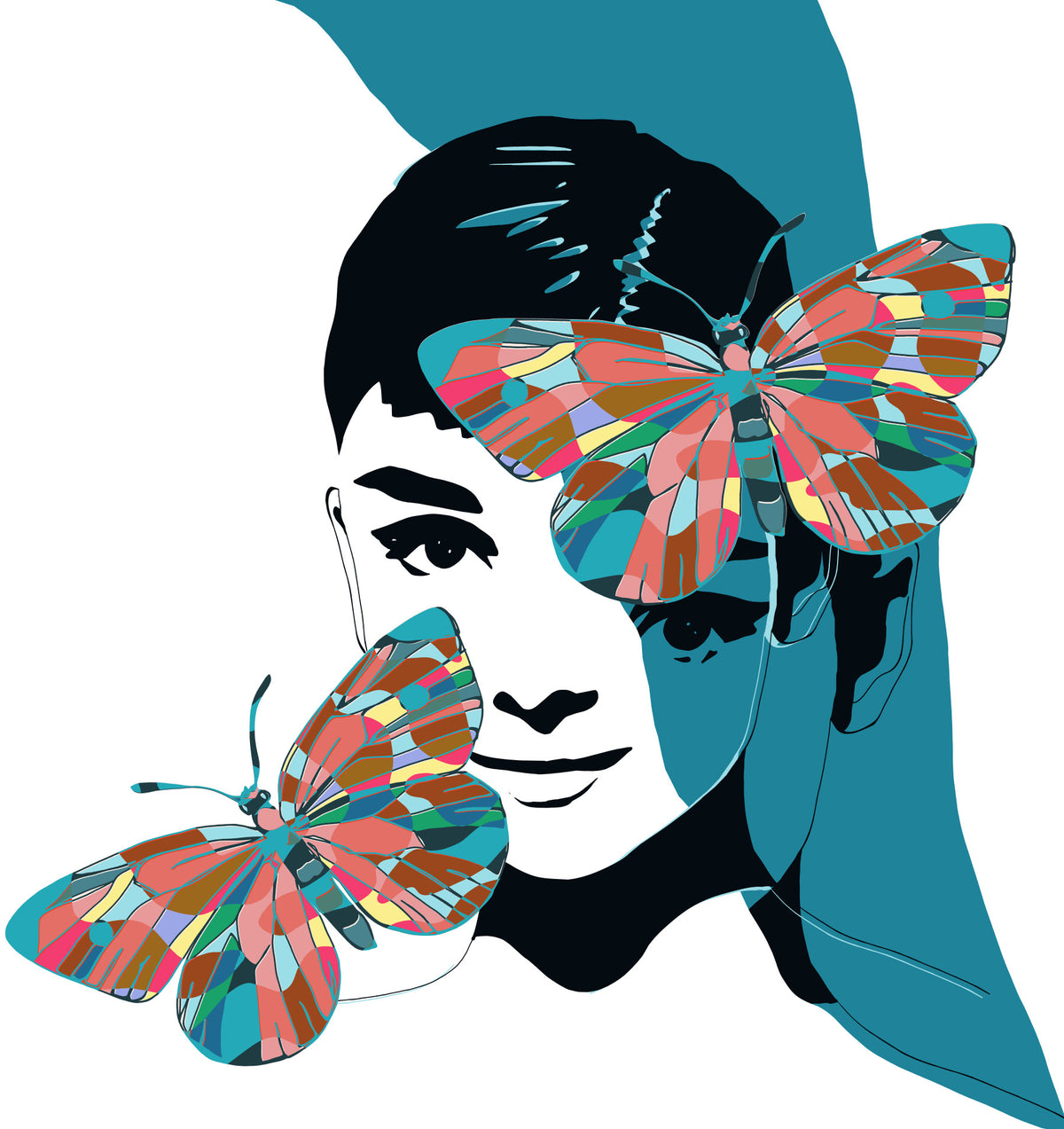 Butterfly Muse Wall Mural