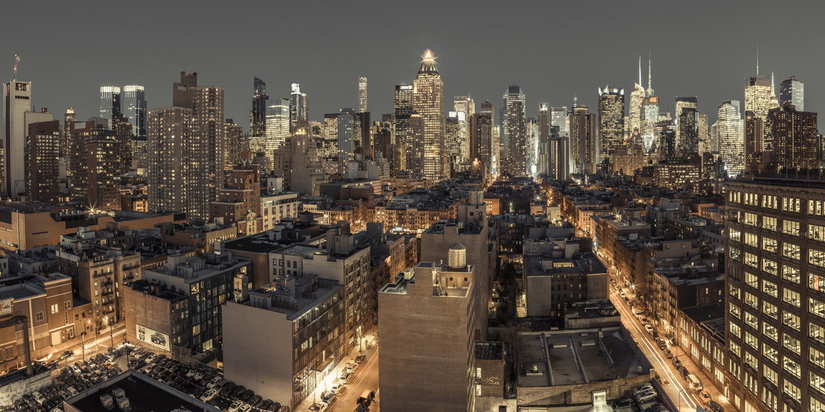 Cityscape Twilight Wall Mural in your room