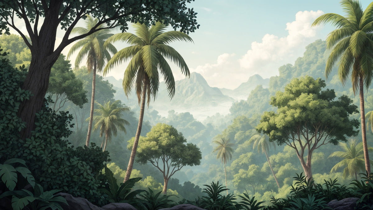 Palm Vista Wall Mural in your room