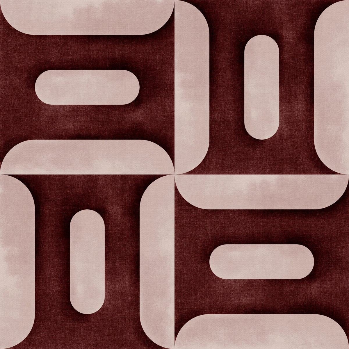 Modern Textured Geometries Wine Wallpaper⁠ in your room