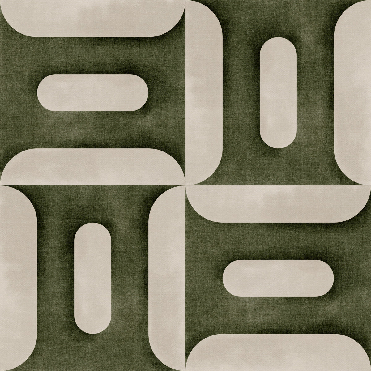 Modern Textured Geometries Olive Wallpaper⁠ in your room