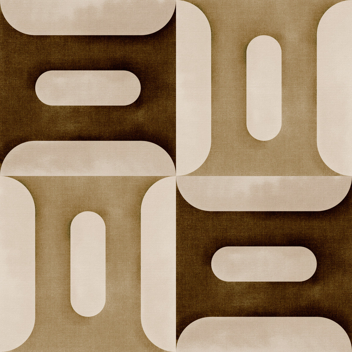 Modern Textured Geometries Earthy Wallpaper⁠