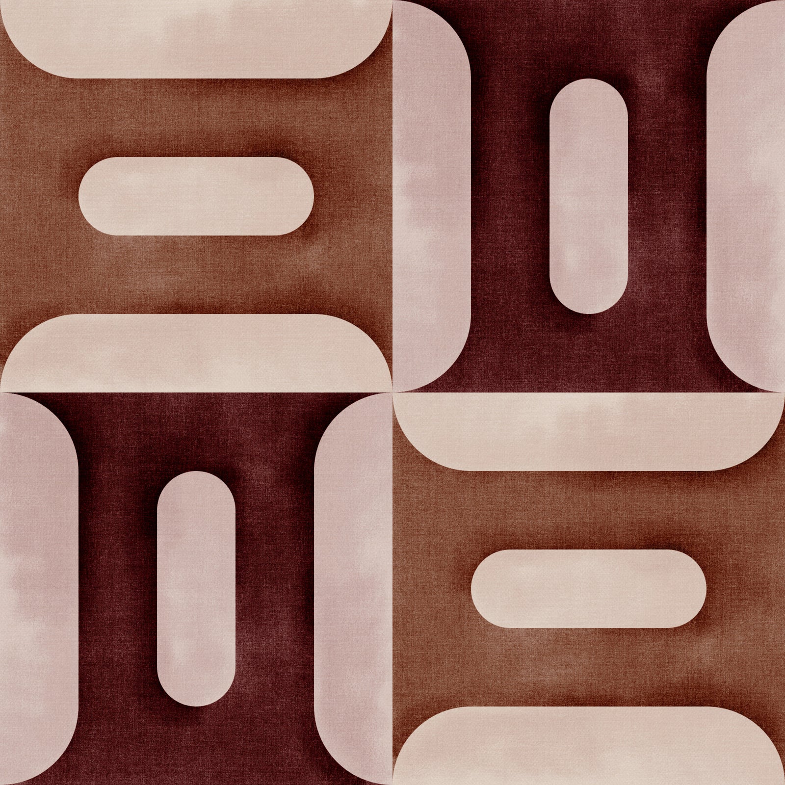 Modern Textured Geometries Clay Wallpaper⁠