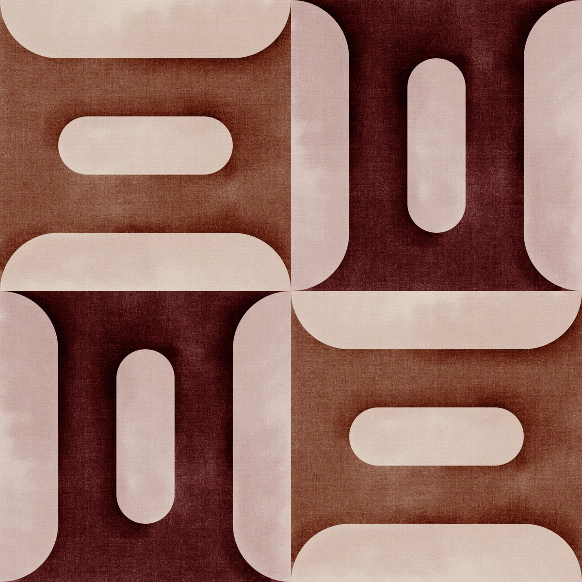 Modern Textured Geometries Clay Wallpaper⁠