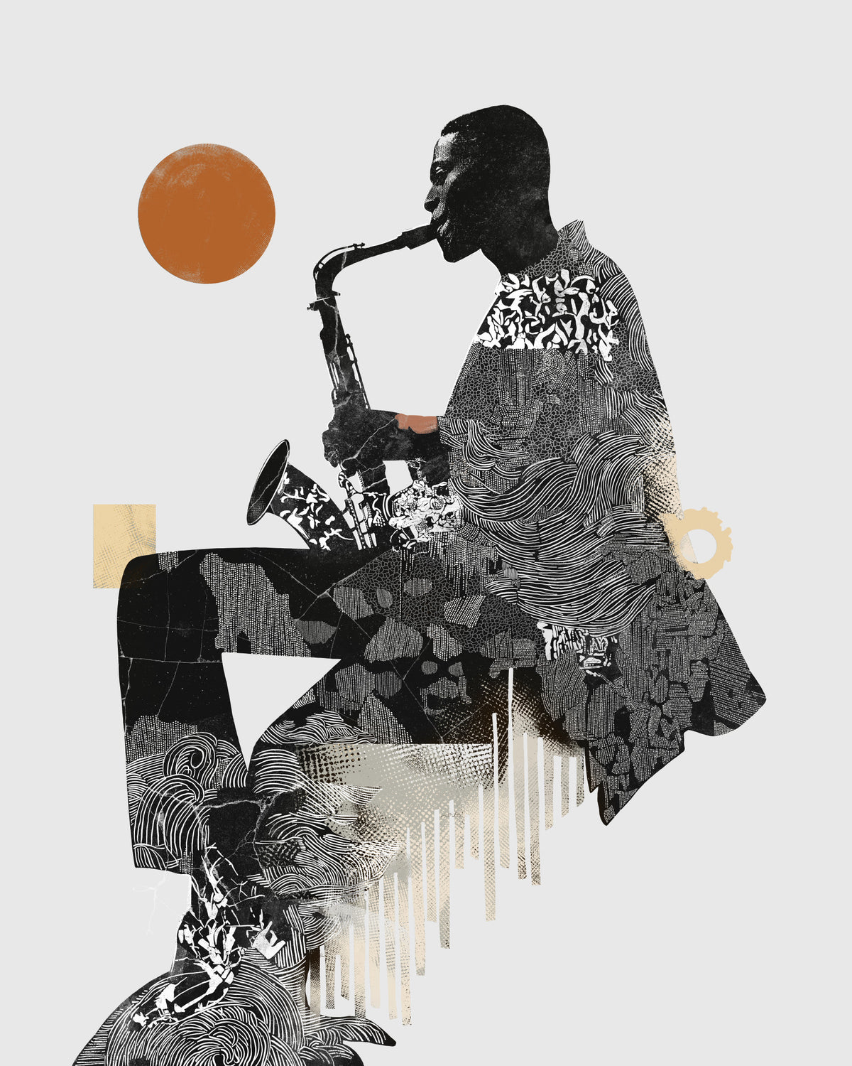 Urban Jazz Wall Mural in your room