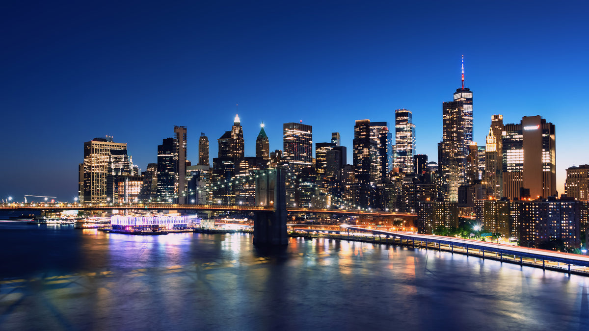 Night Metropolis Wall Mural in your room — zoomed