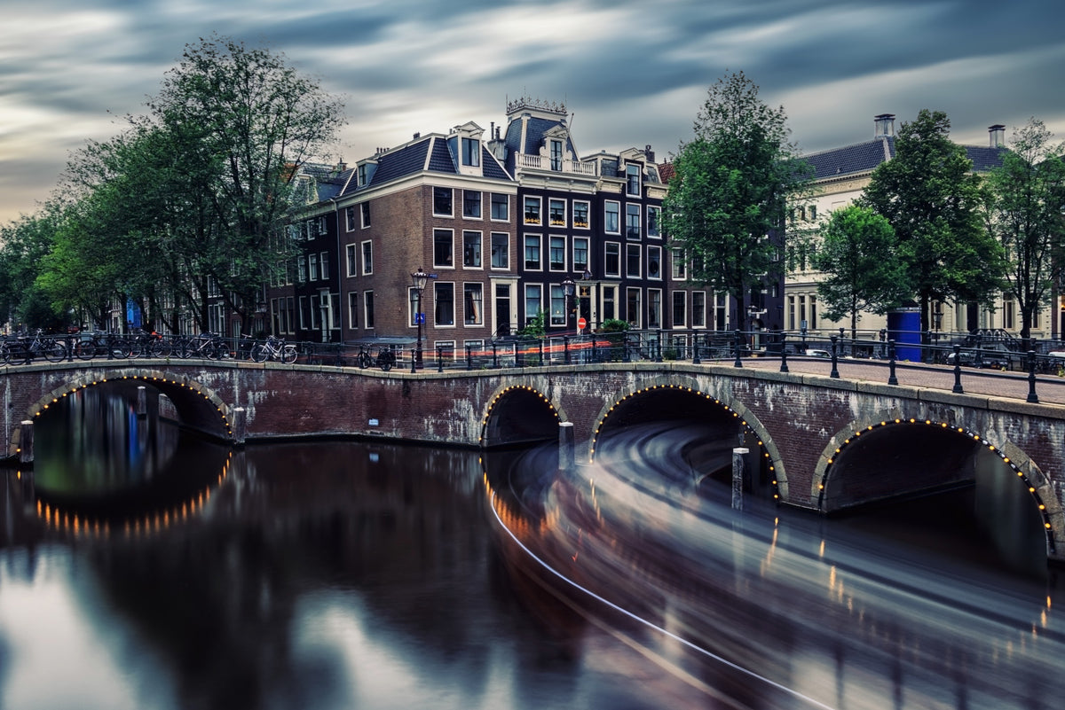 Amsterdam Canal Dreams Wall Mural in your room — zoomed