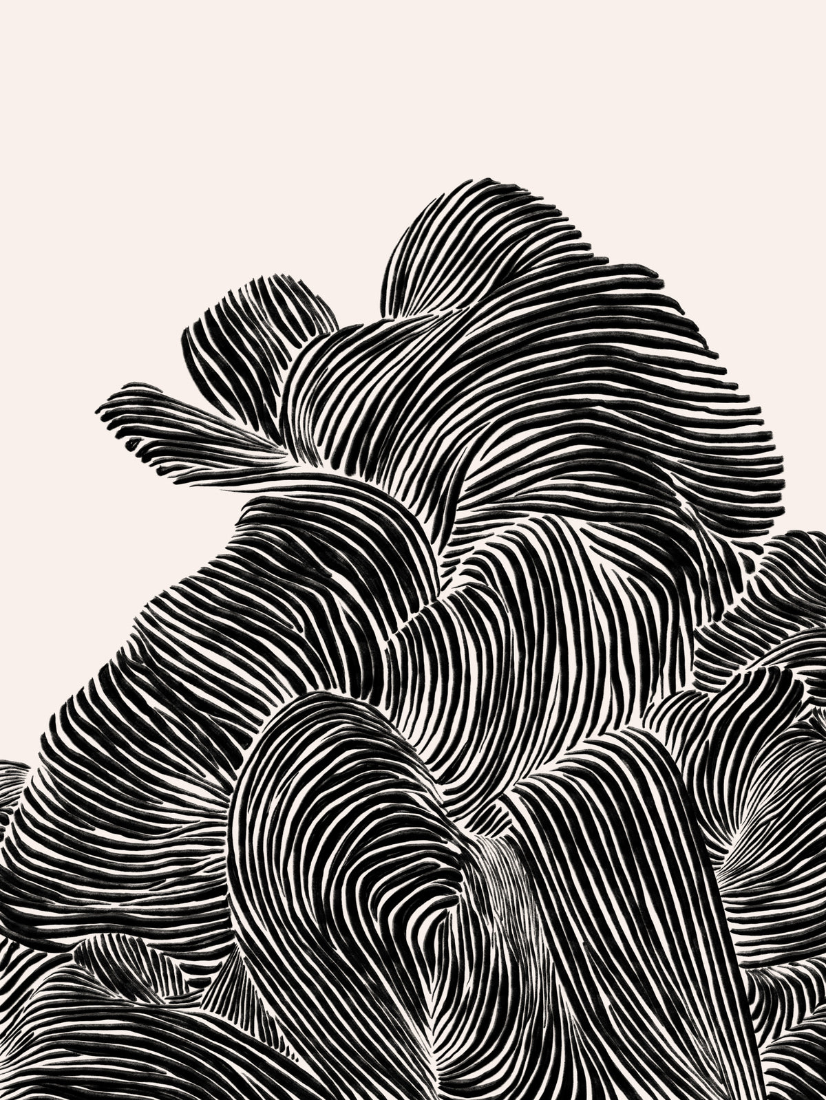 Linear Wall Mural in your room — zoomed