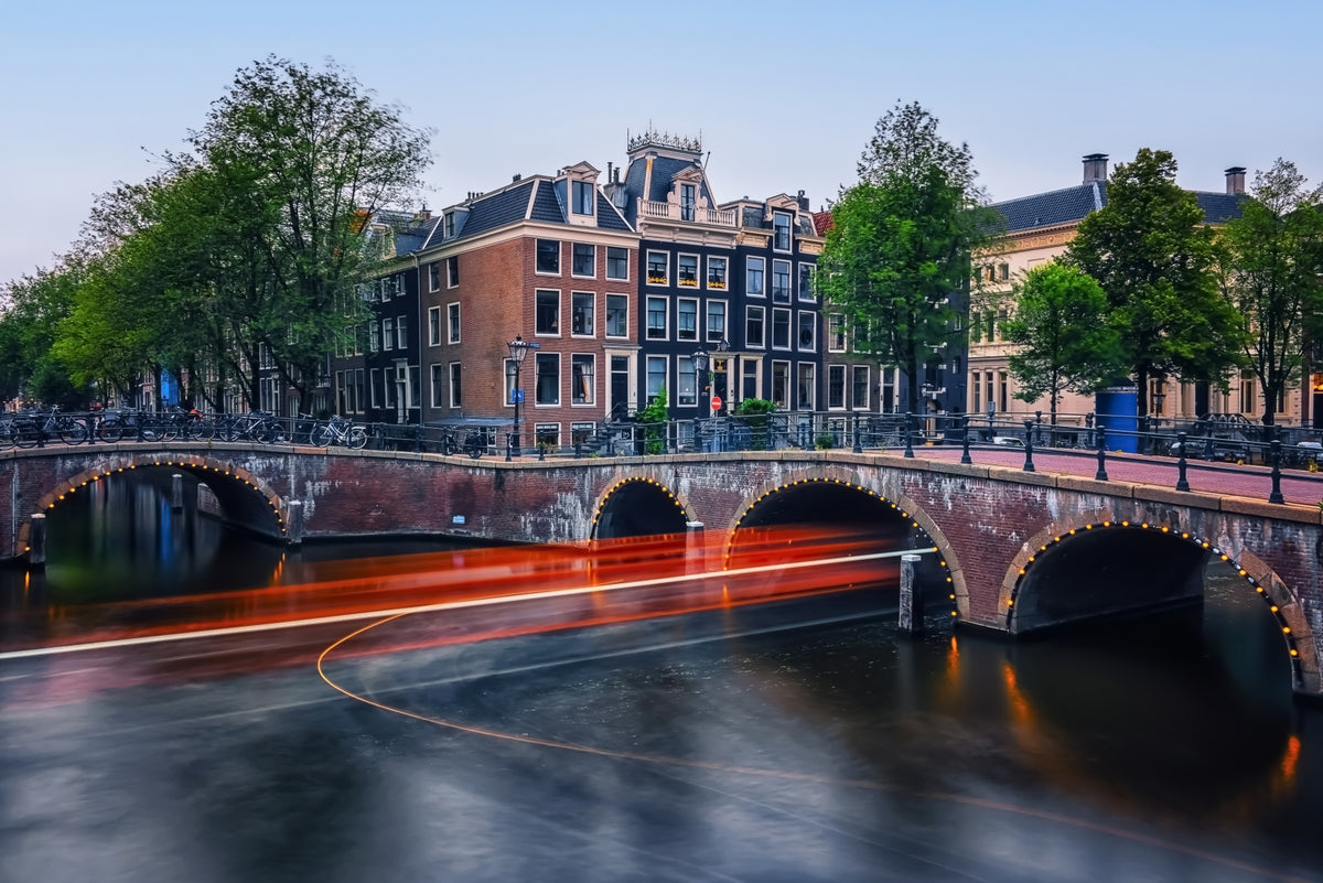 Amsterdam Lights Wall Mural in your room — zoomed