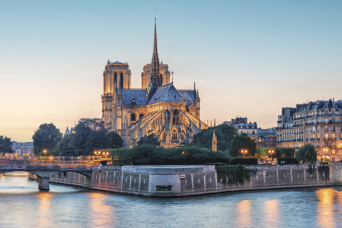 Notre Dame Serenity Wall Mural in your room — zoomed