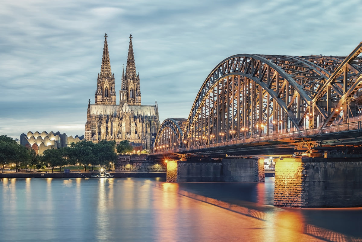 Cologne at Dusk Wall Mural in your room — zoomed