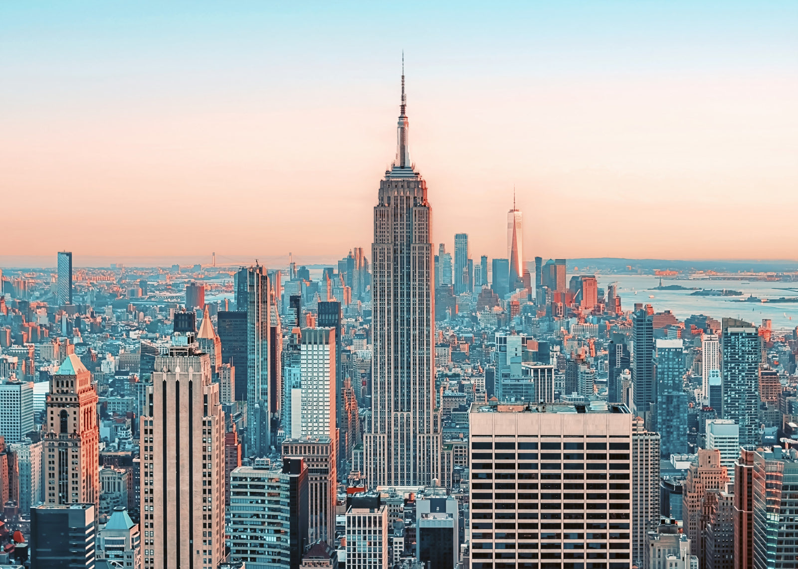 NYC Sunrise Skyline Wall Mural