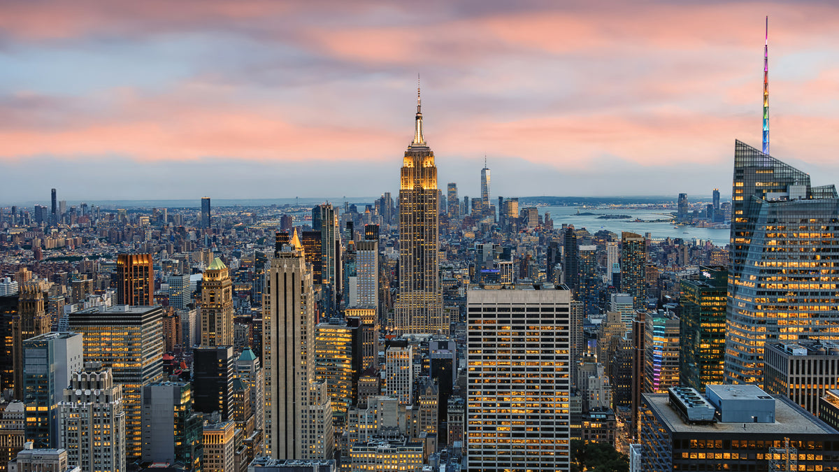 Manhattan Dawn Wall Mural in your room