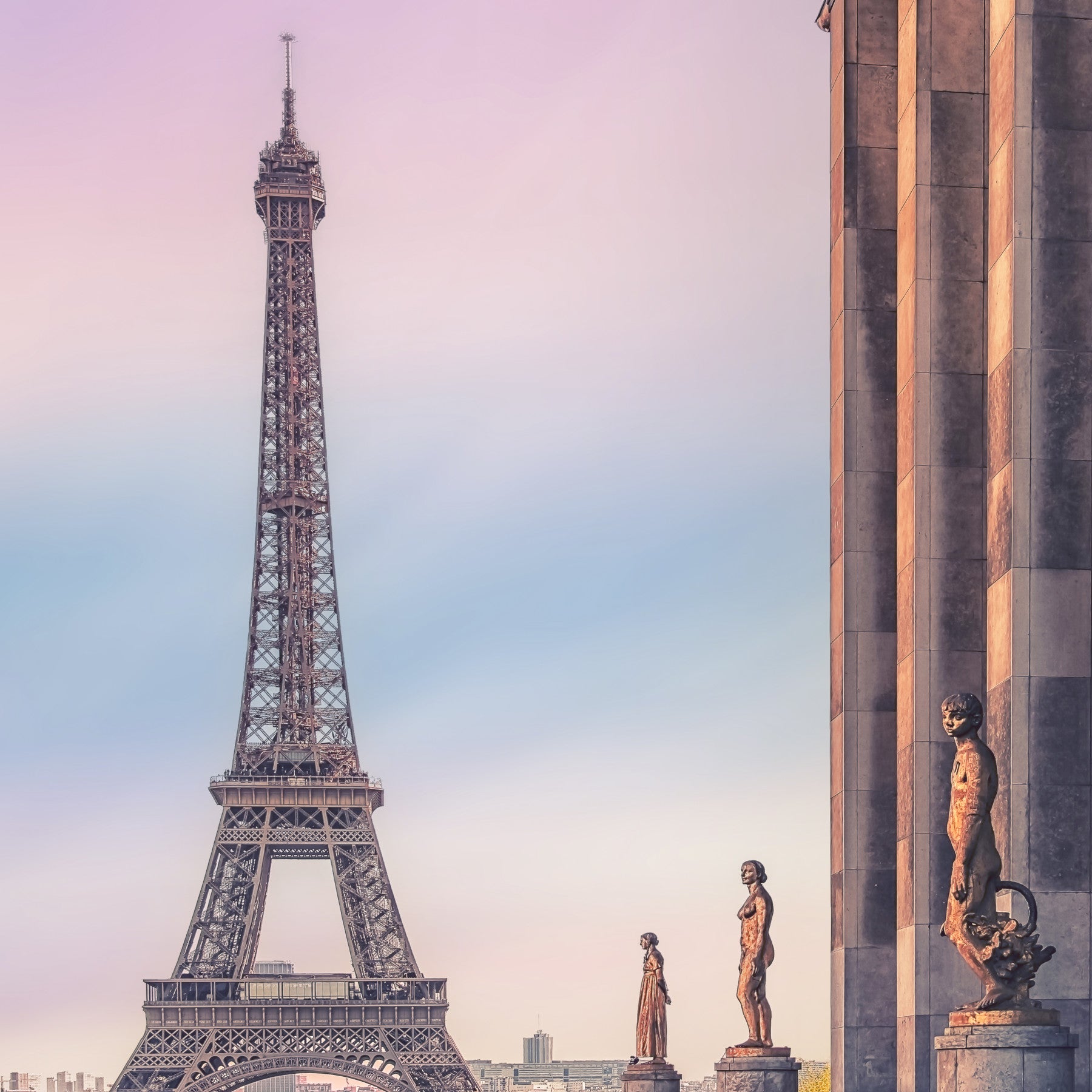 Tour Eiffel Sunset Wall Mural