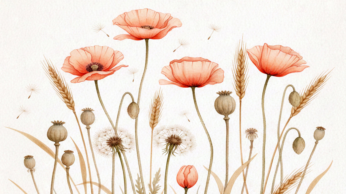 Rustic Floral Haven Wall Mural in your room — zoomed