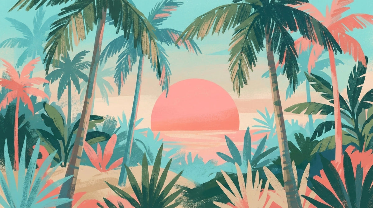 Tropical Calm Wall Mural in your room