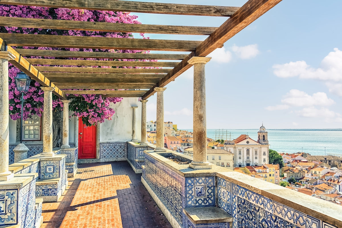 Lisbon Vista Bloom Wall Mural in your room — zoomed