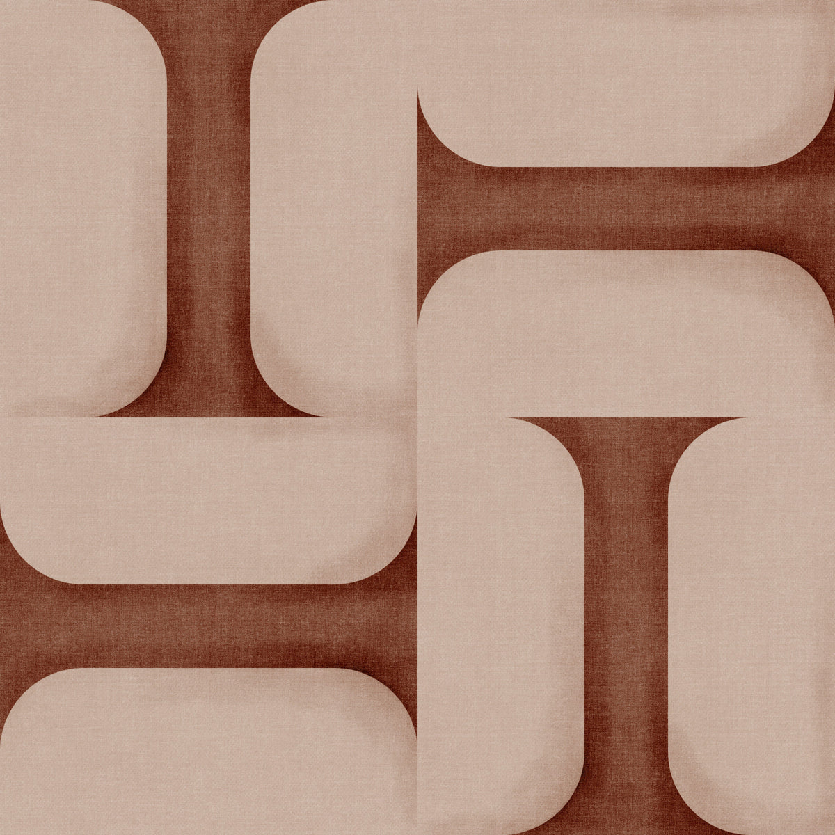 Modern Textured Tiles Copper Wallpaper⁠