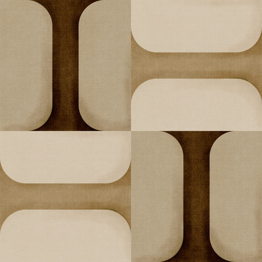 Modern Textured Tiles Earthy Wallpaper⁠