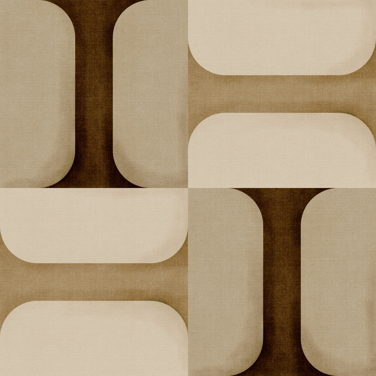Modern Textured Tiles Earthy Wallpaper⁠