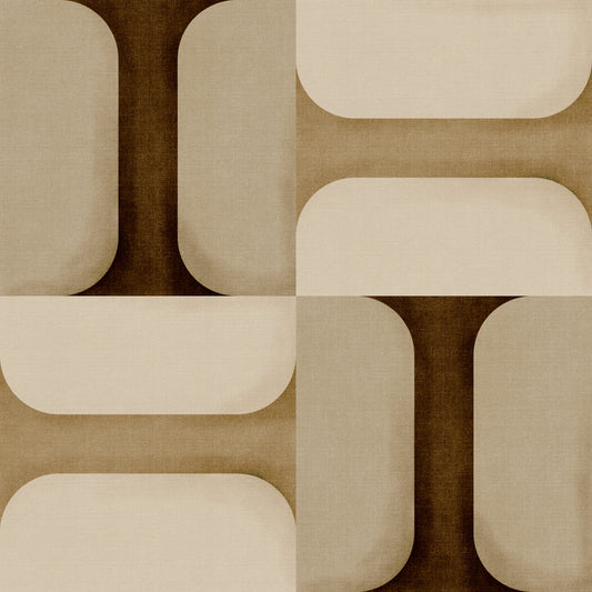Modern Textured Tiles Earthy Wallpaper⁠