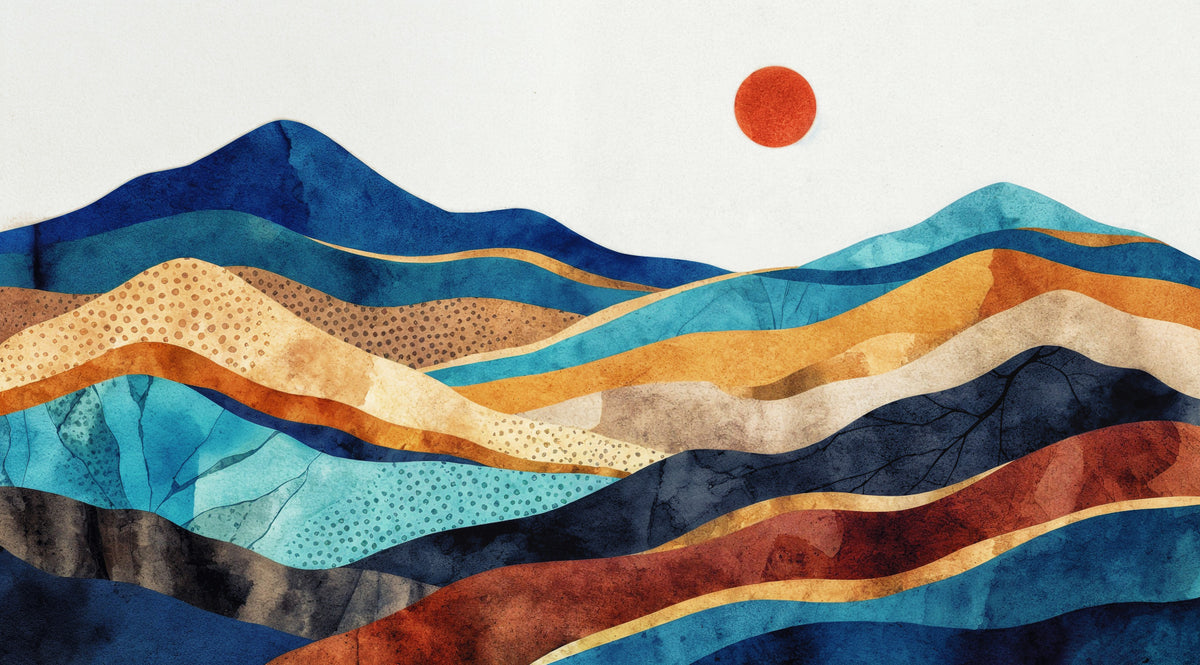 Sunset Vista Wall Mural in your room — zoomed