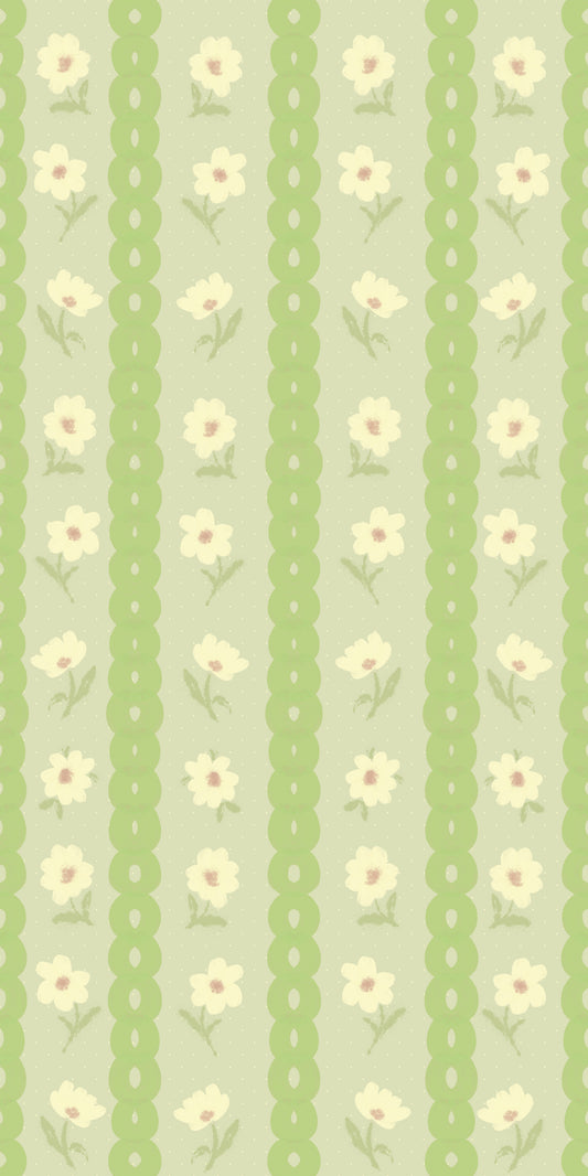 Vintage Bloom Rows Wallpaper⁠