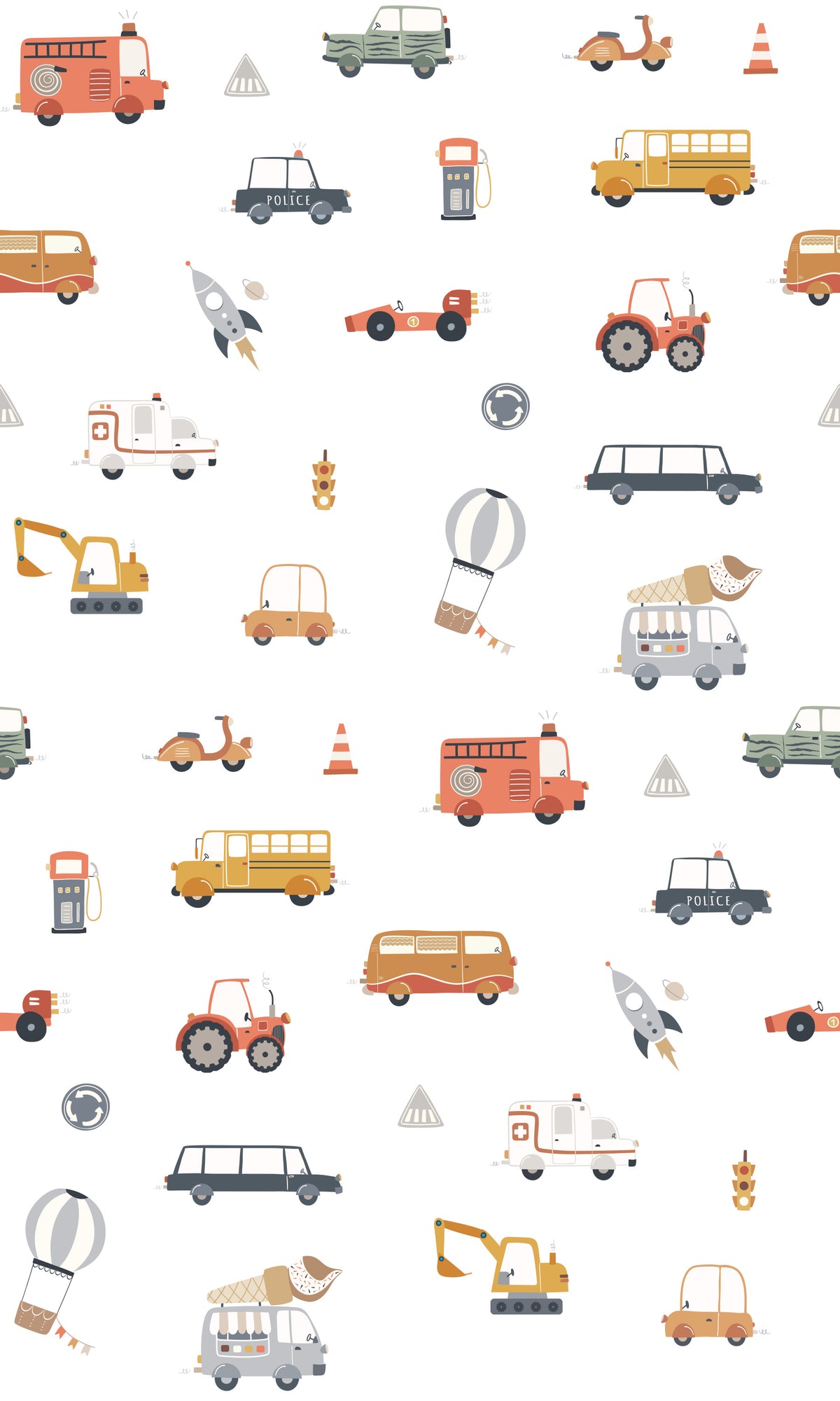 On the Go Vehicles Wallpaper⁠ in your room — zoomed