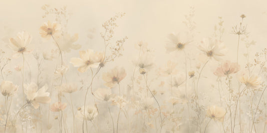 Poetic Soft Floral – Honey Wall Mural