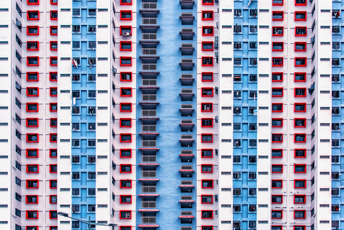 Urban Gridlock Wall Mural in your room — zoomed