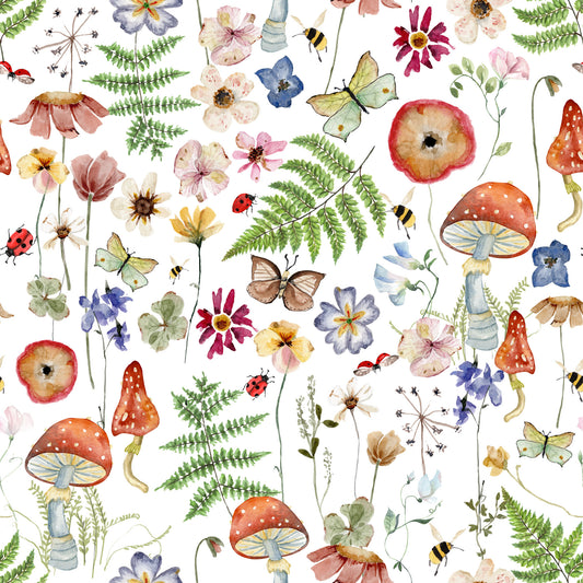 Whimsical Watercolor Meadow By Uta Naumann Wallpaper⁠