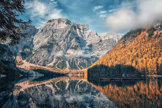 Lake Braies Serenity Wall Mural