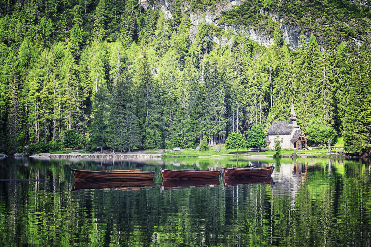 Forest Lake Retreat Wall Mural in your room
