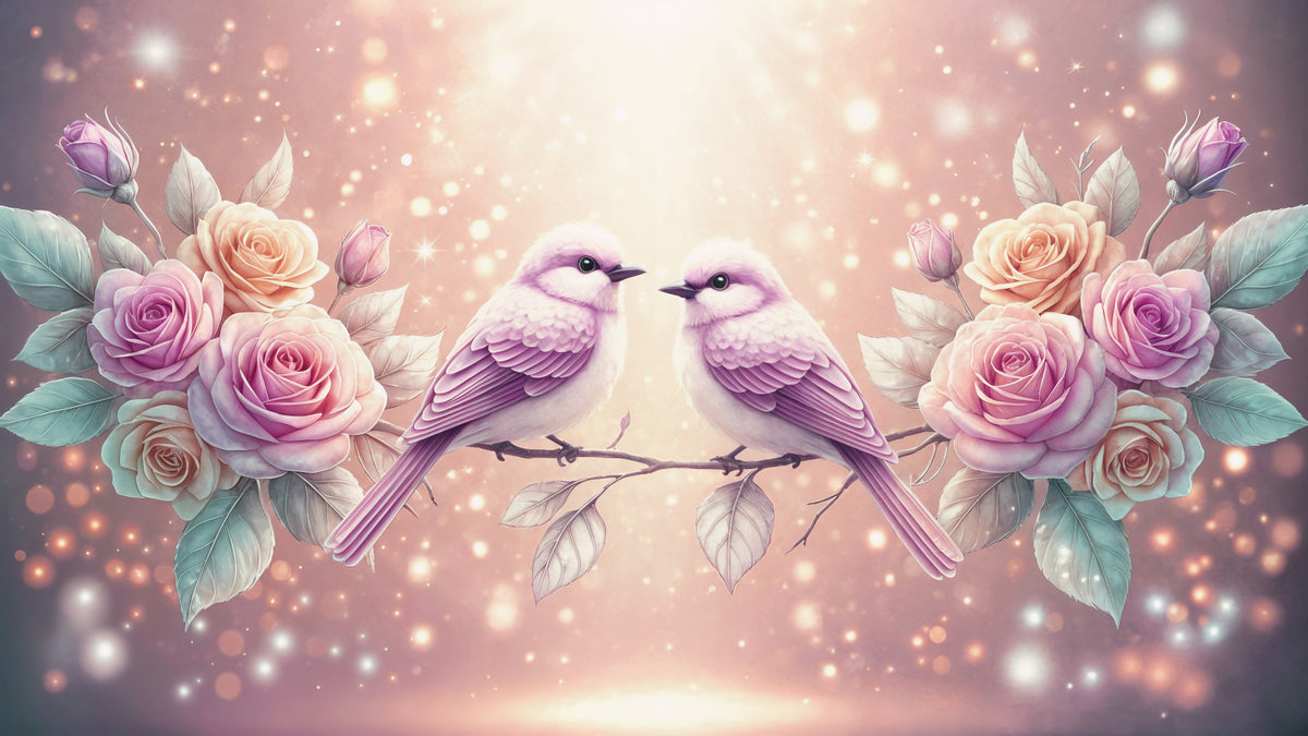 Rose & Songbirds Wall Mural in your room