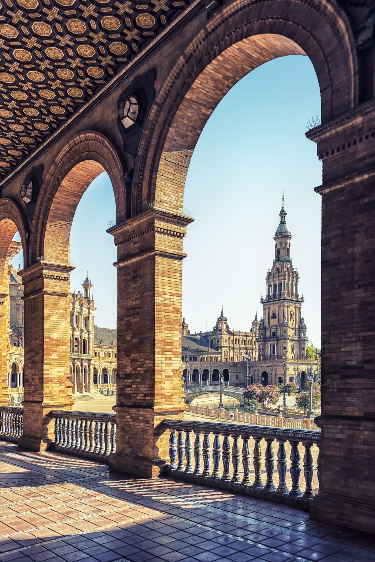 Plaza de España View Wall Mural in your room — zoomed
