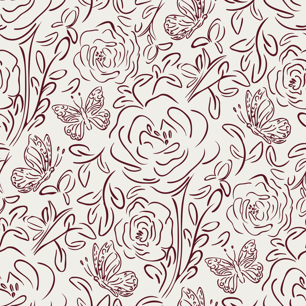 Floral Line Dance Wallpaper⁠ in your room