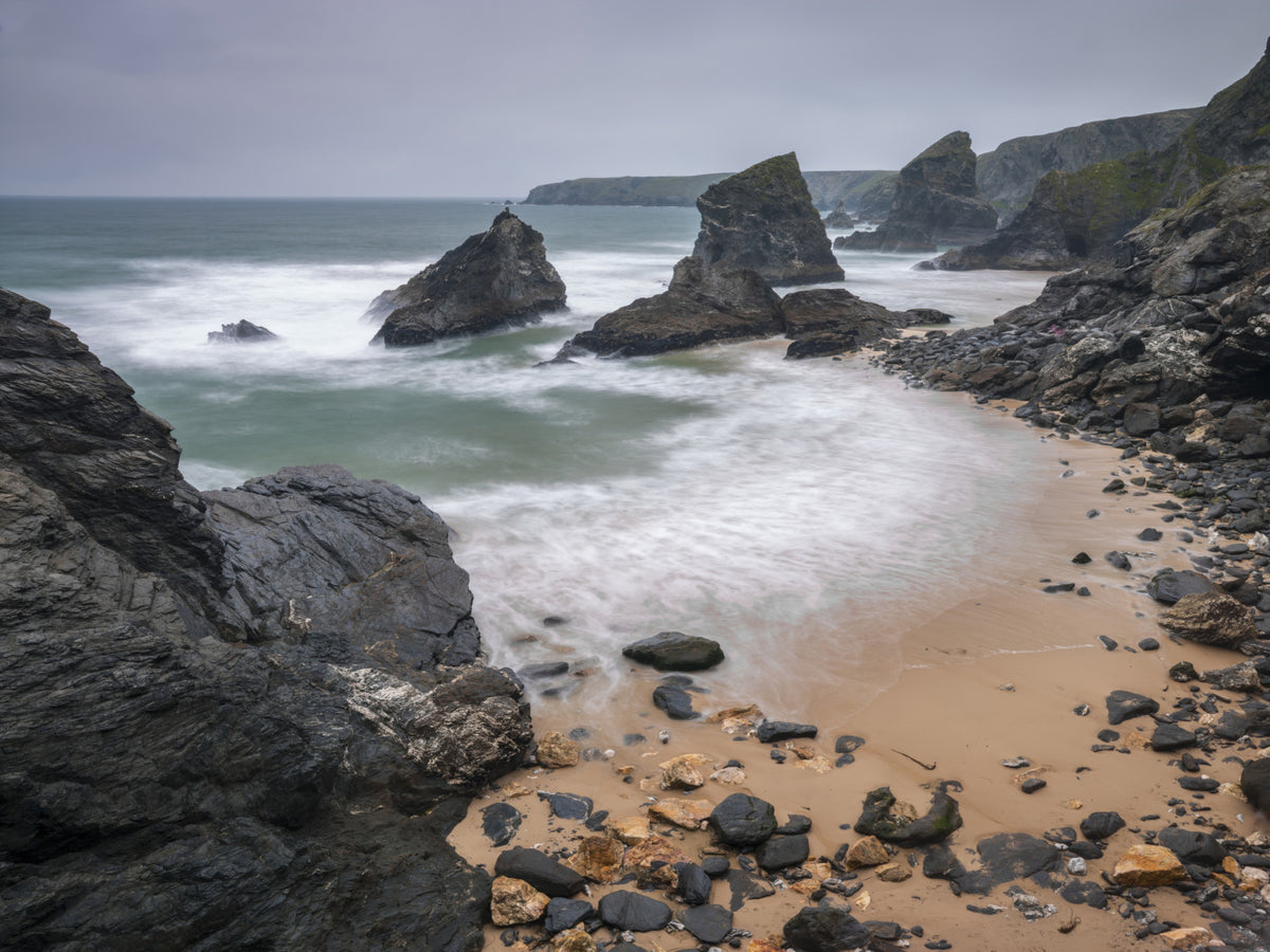 Bedruthan Steps Beach Cornwall Wall Mural in your room — zoomed