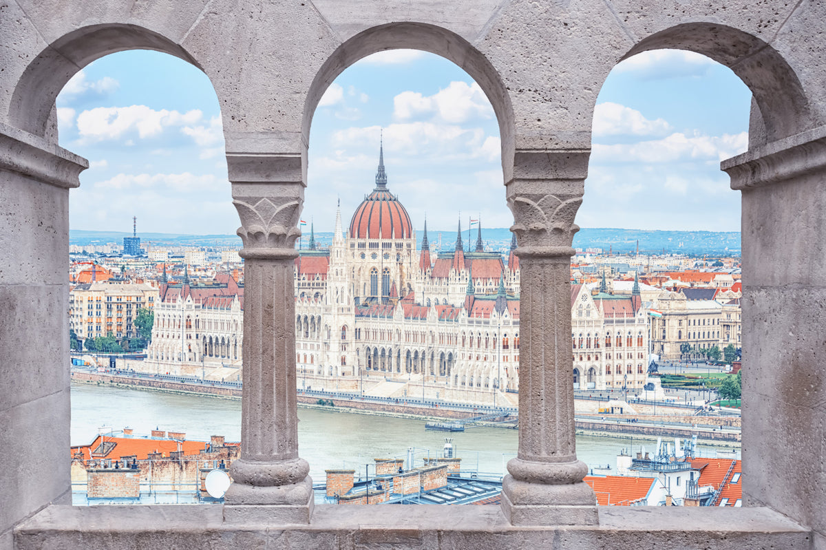 Budapest Vista Arches Wall Mural in your room — zoomed